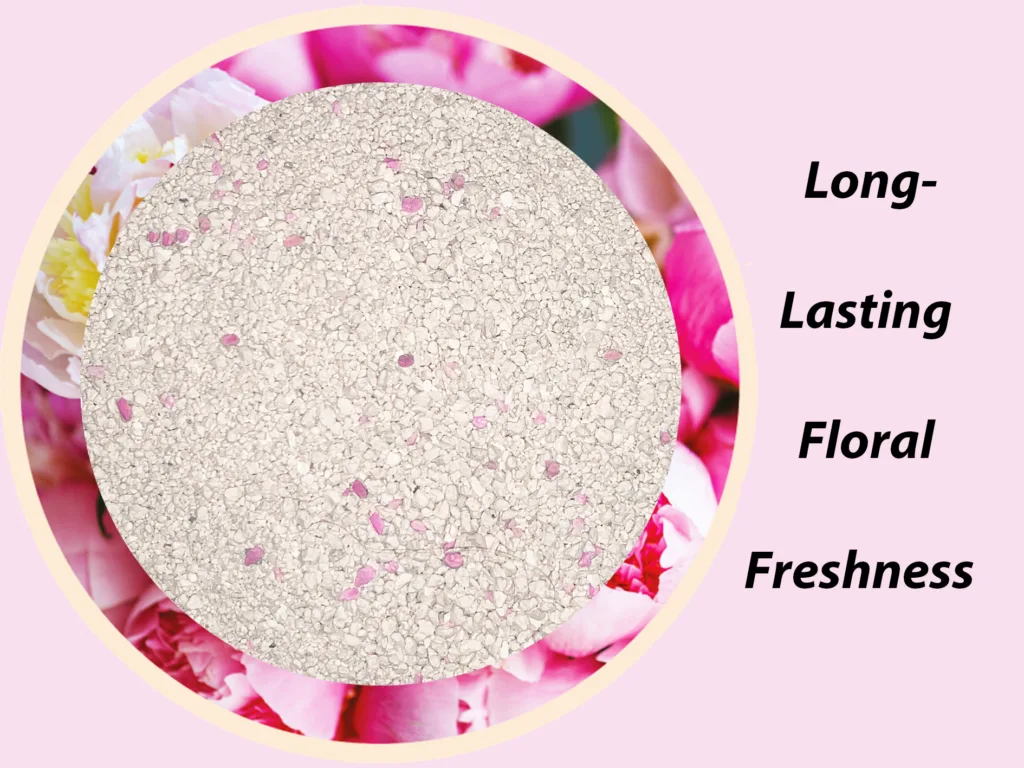 Floral circle with sand inside English